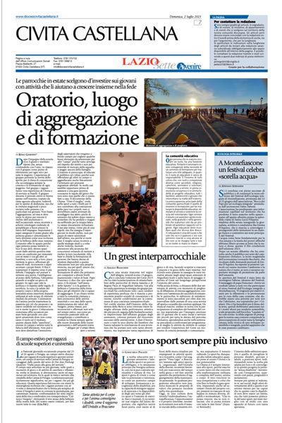 Avvenire - pagina diocesana del 02/07/2023